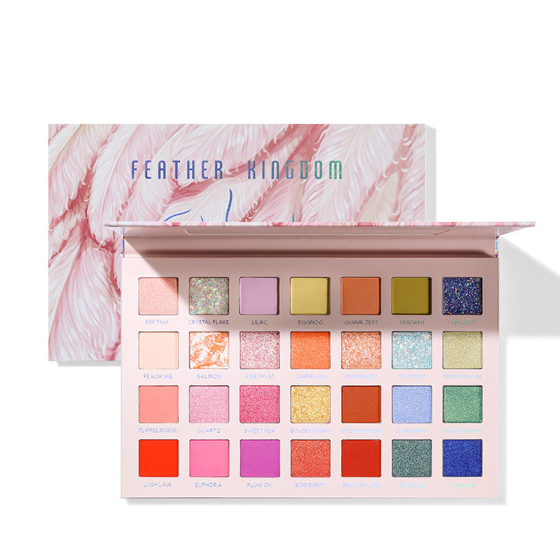 Matte Glitter Pearlescent Net Red Eyeshadow Palette