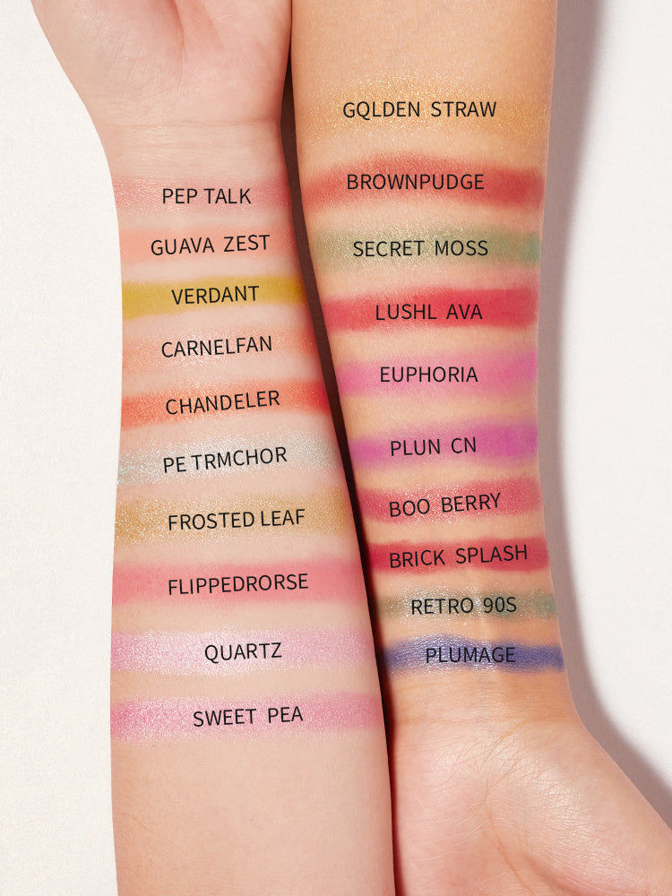 Matte Glitter Pearlescent Net Red Eyeshadow Palette