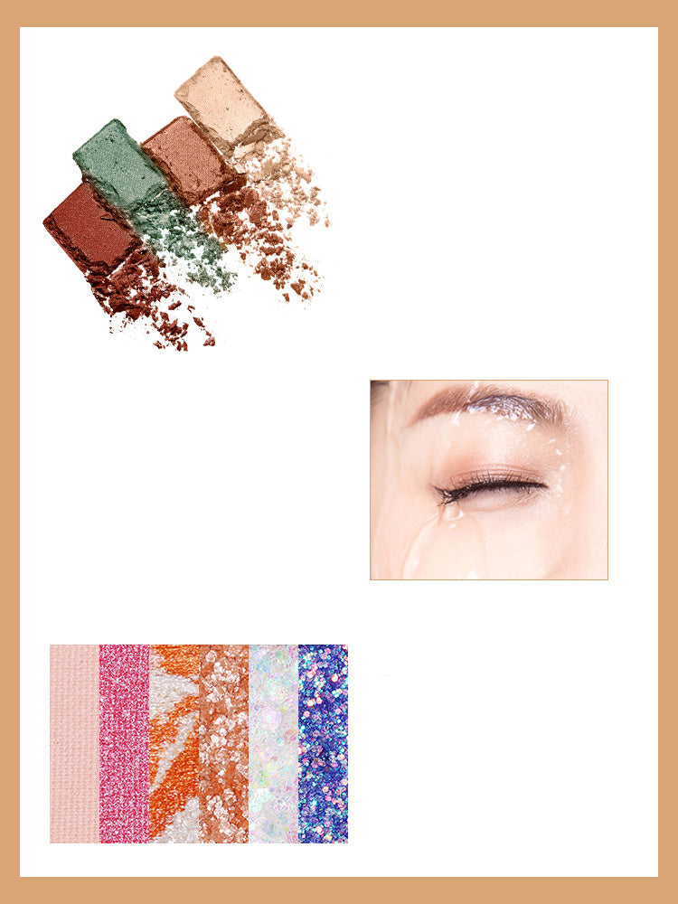 Matte Glitter Pearlescent Net Red Eyeshadow Palette