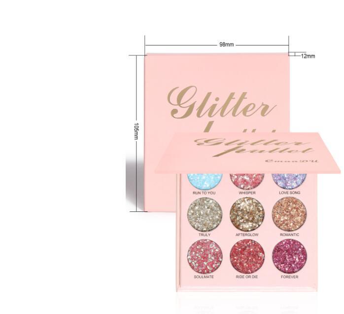 Matte And Metallic 9 Shades Of Glitter Eyeshadow