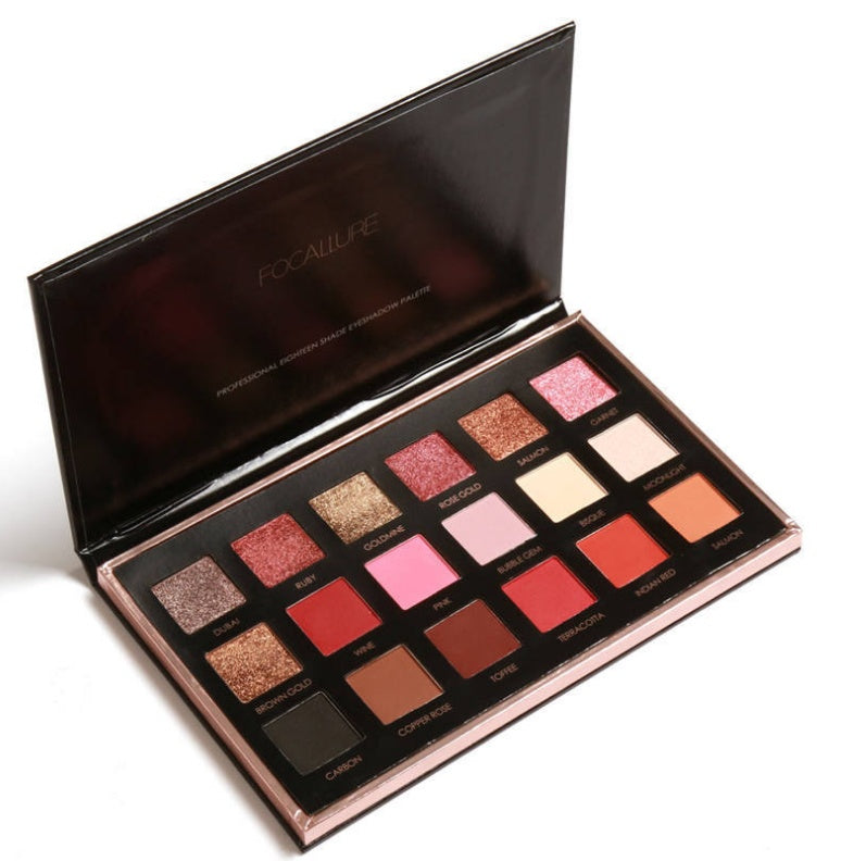 Focallure Pro - 18 Colors Glitter and Matte Eyeshadow