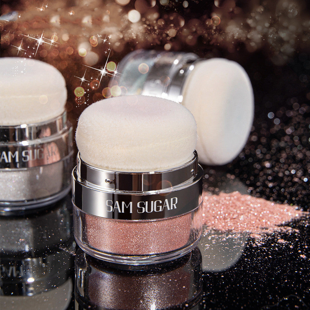 SAM SUGAR Air Cushion Highlight Glitter Powder Multifunctional Three-dimensional Repair Brightening Shimmer Eyeshadow Body Pat Powder