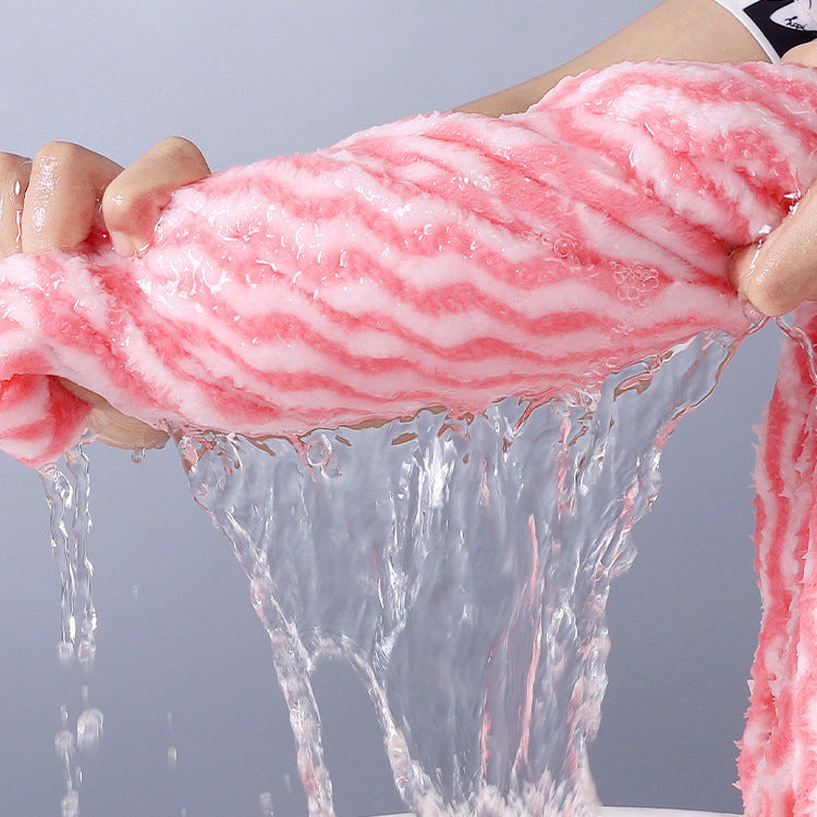 Water Ripple Coral Fleece Towels Child And Mother Suit Two-piece Set